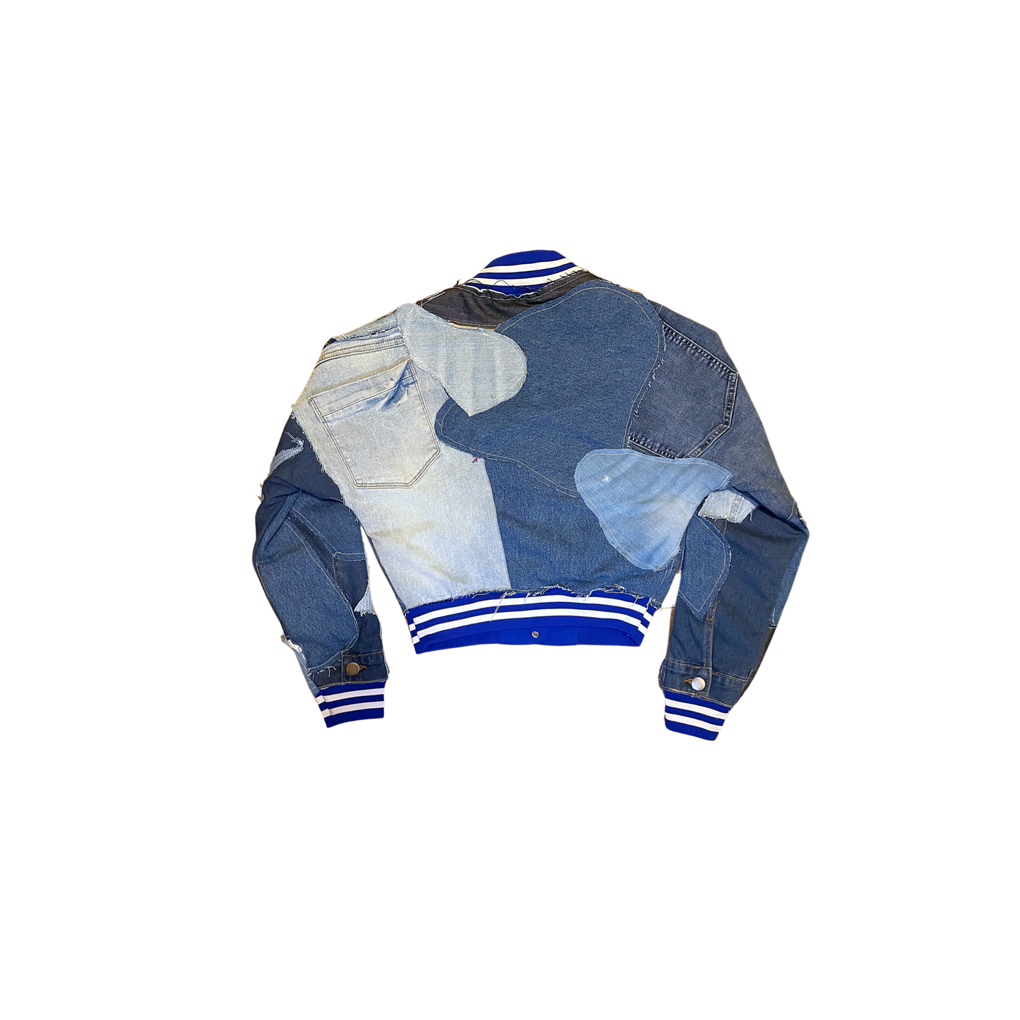 JT PatchWork Womens Varsity Crop Top Jacket