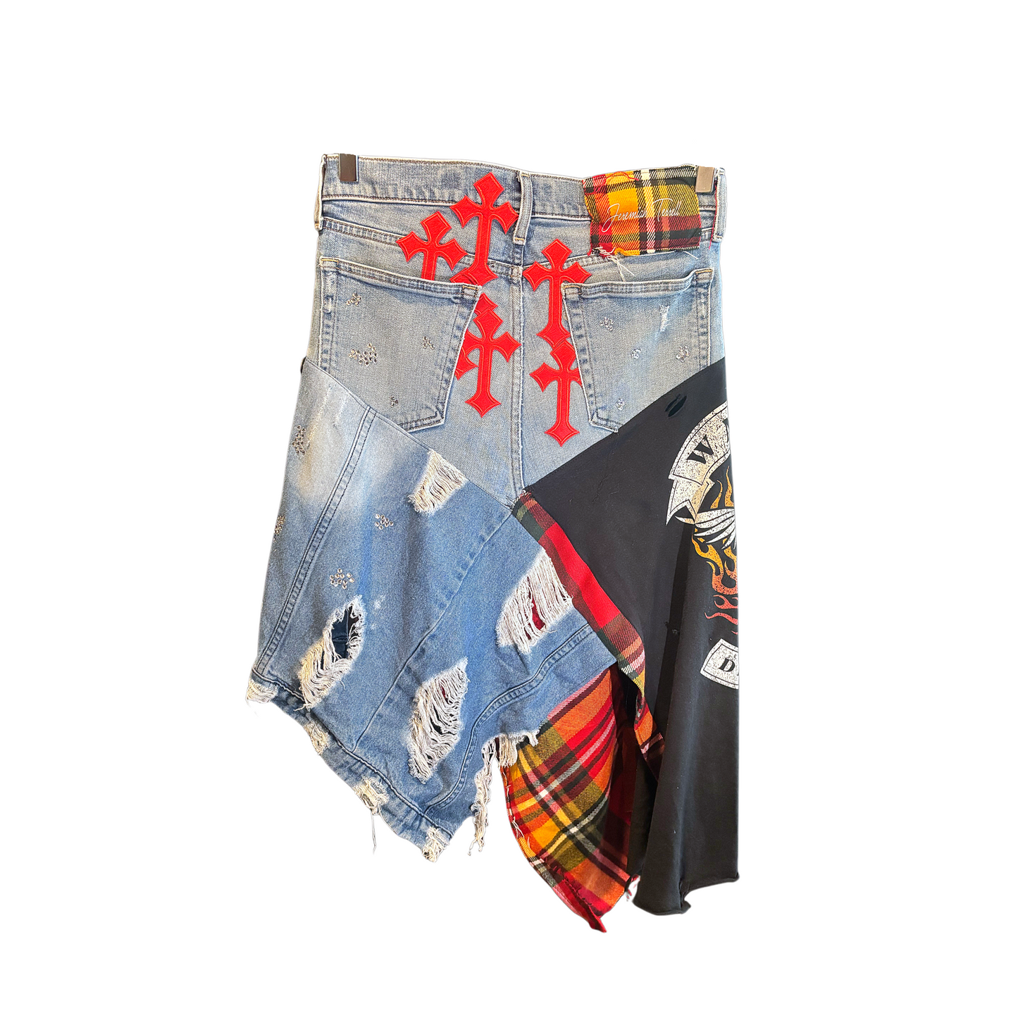 “Holy Sunday Scars “ Denim Skirt “