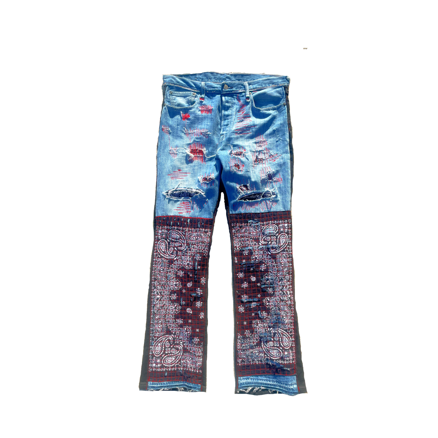 Red Lettuce Boro Flare Jeans