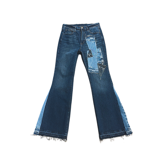Patchwork Eclipse Flare Denim