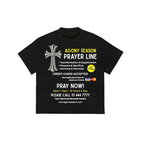 Agony Season Prayer Line T shirt