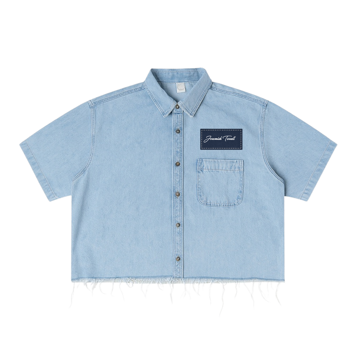 Denim Heritage Cropped Button-Up Shirt